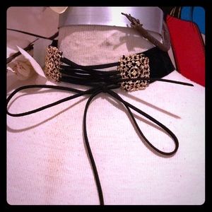 ALDO velvet corset front choker